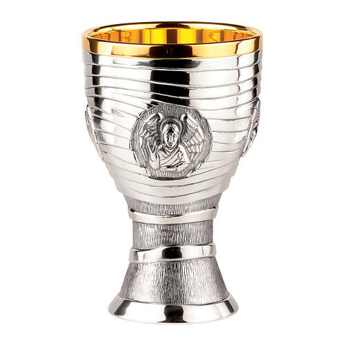 Set of chalice and paten bowl, Molina, silver-plated brass 1
