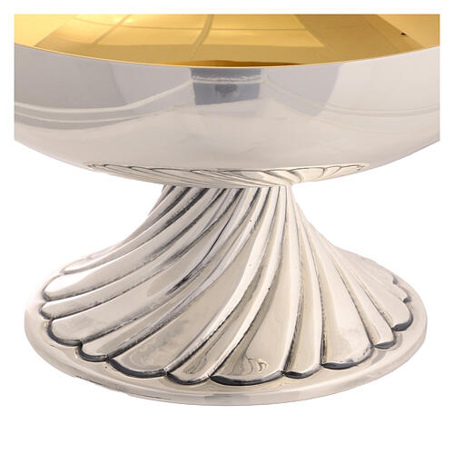 Set of chalice and paten bowl, Molina, silver-plated brass, twisted base 6