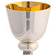 Set of chalice and paten bowl, Molina, silver-plated brass, twisted base s3