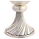 Set of chalice and paten bowl, Molina, silver-plated brass, twisted base s4