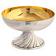 Set of chalice and paten bowl, Molina, silver-plated brass, twisted base s5