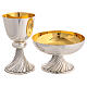 Set calice e patena offertoriale Molina ottone argentato  s1