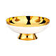 Set calice patena e pisside patena ottone smaltato avorio Molina s3