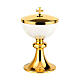 Set chalice paten and ciborium in Molina ivory enameled brass s2