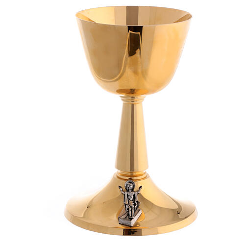 Molina chalice with Risen Jesus, gold plated brass 1