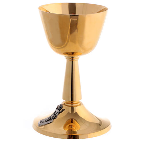 Molina chalice with Risen Jesus, gold plated brass 3
