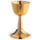 Molina chalice with Risen Jesus, gold plated brass s3