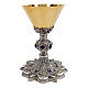 Gothic Holy Trinity chalice in silver with silver finish h 20 cm s1