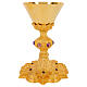 Holy Trinity chalice silver brass golden finish h 20 cm s1