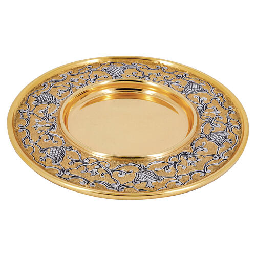 Kelch - Ziborium - Kelchpatene - Hostienschale, Messing vergoldet/versilbert 5