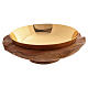 Kelch und Patene, Holz und Neusilber vergoldet, Kruzifix, stilisiert, 20 cm s5