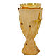Calice Crocifisso in legno e patena con legno intagliato e finitura dorata s4
