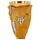 Calice Crocifisso spiga di grano uva finitura dorata h 20 cm s4