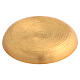 Patena para ofertório martelada acabamento dourado h 20 cm s3