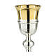 Cáliz latón Rocchetto acabado plateado h 20 cm s2