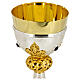Fleur-de-lis chalice, crown of thorns on the node, brass, h 10 in s2