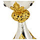 Fleur-de-lis chalice, crown of thorns on the node, brass, h 10 in s4