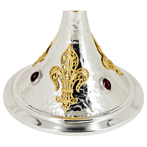 Calice Giglio ottone nodo corona di spine h 25 cm 3