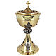 Pisside filigrana Giglio e corona di spine finitura oro h 30 cm s1