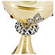 Pisside filigrana Giglio e corona di spine finitura oro h 30 cm s2