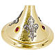 Pisside filigrana Giglio e corona di spine finitura oro h 30 cm s3
