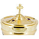 Pisside filigrana Giglio e corona di spine finitura oro h 30 cm s7