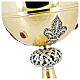 Filigree ciborium lily and crown of thorns gold finish h 30 cm s6