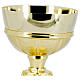 Octagonal chalice, brass with amethysts, h 8 in s2