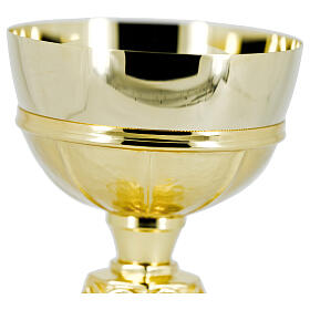 Calice ottagonale ottone con ametiste h 20 cm