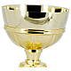Calice ottagonale ottone con ametiste h 20 cm s2