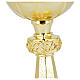 Calice ottagonale ottone con ametiste h 20 cm s3