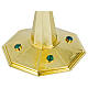 Calice ottagonale ottone con ametiste h 20 cm s4