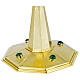 Calice ottagonale ottone con ametiste h 20 cm s5