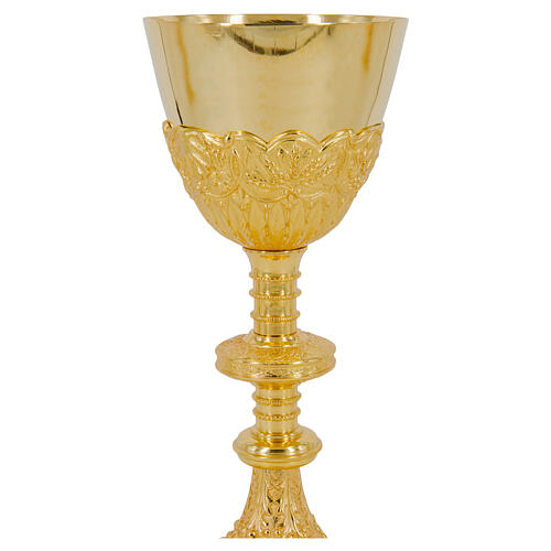 Sacred Heart chalice, gold plated, h 10 in 2