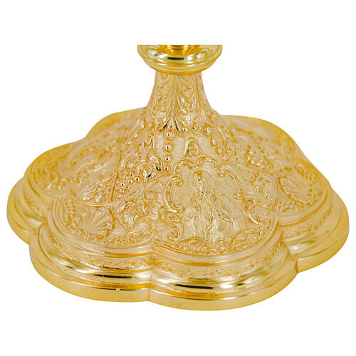 Sacred Heart chalice, gold plated, h 10 in 3