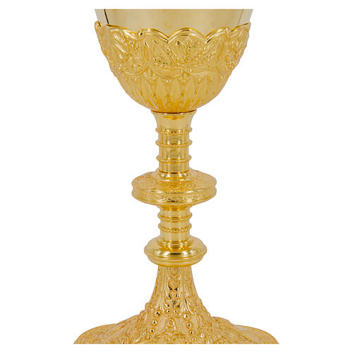 Sacred Heart chalice, gold plated, h 10 in 5