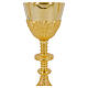 Sacred Heart chalice, gold plated, h 10 in s2