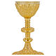 Sacred Heart chalice, gold plated, h 10 in s5