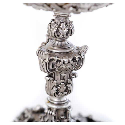 Ciborium with Florentine cut-out pattern, silver-plated, h 14 in 7