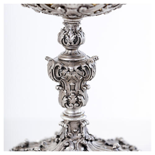 Ciborium with Florentine cut-out pattern, silver-plated, h 14 in 10