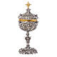 Ciborium Florentine fretwork silver finish h 35 cm s1