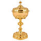 Chalice and ciborium, French collection, gold-plated finish s6