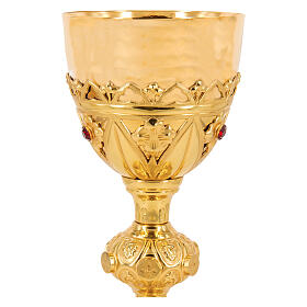 Chalice and ciborium from the French collection, golden finish