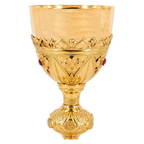 Chalice and ciborium from the French collection, golden finish 2