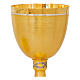 Cálice Coroa de Espinhos acabamento dourado e prateado h 20 cm s2