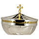 Octagonal ciborium with crown of thorns and amethysts, silver-plated, h 10 in s2