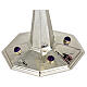 Pisside ottagonale croce di spine con ametiste argentata 25 cm s3