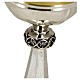 Pisside ottagonale croce di spine con ametiste argentata 25 cm s4