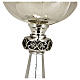 Pisside ottagonale croce di spine con ametiste argentata 25 cm s5