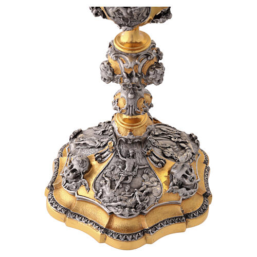 Cáliz Vida de Cristo copa de plata acabado oro 25 cm 6